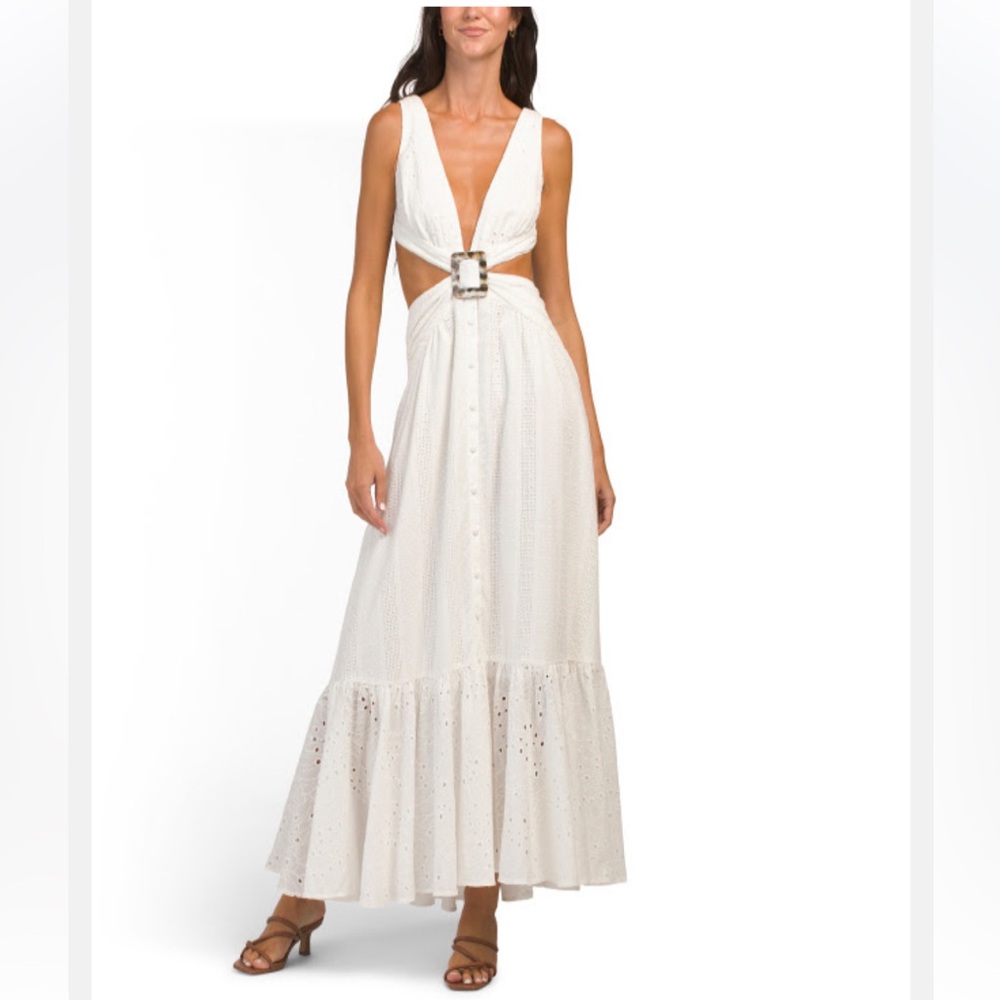 AQUA BLU AUSTRALIA
Gail Embroidered Cutout Maxi Dress XL